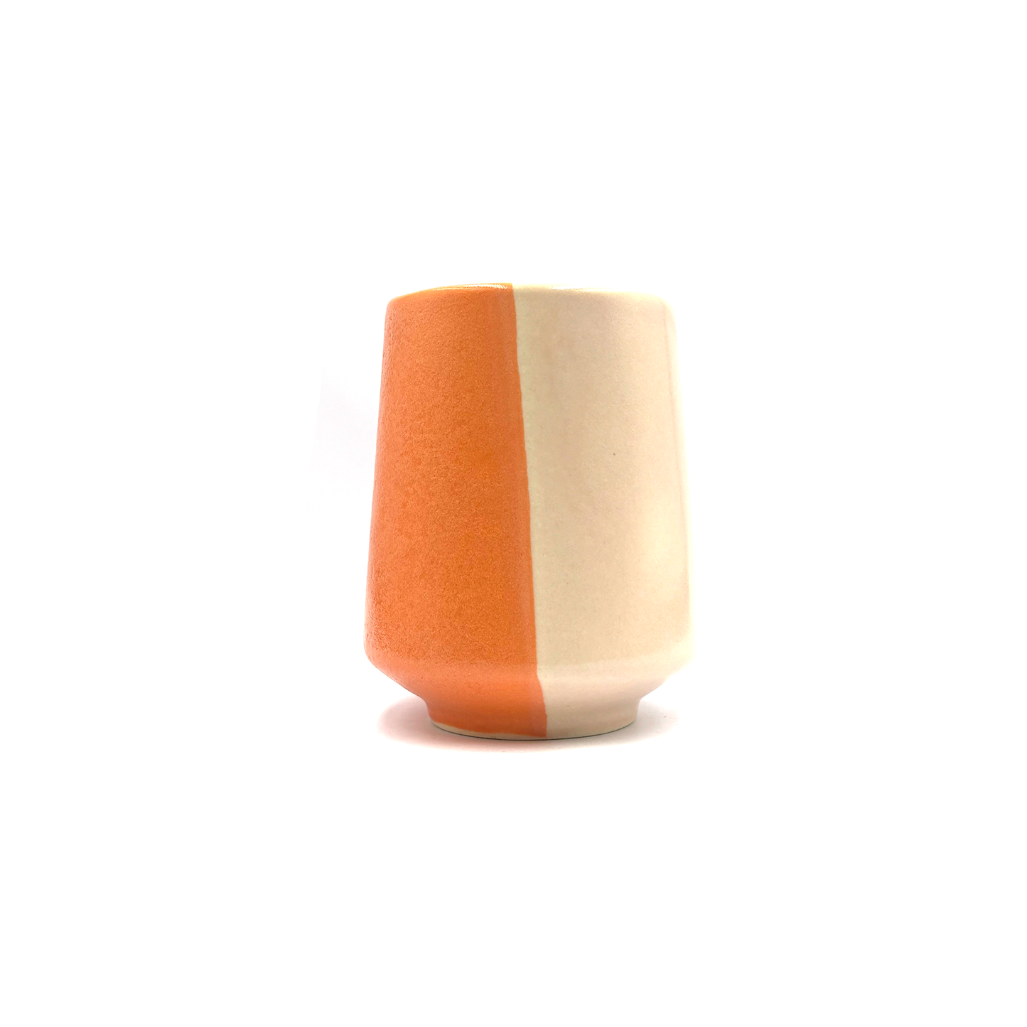 Vaso bicolor naranja y rosa