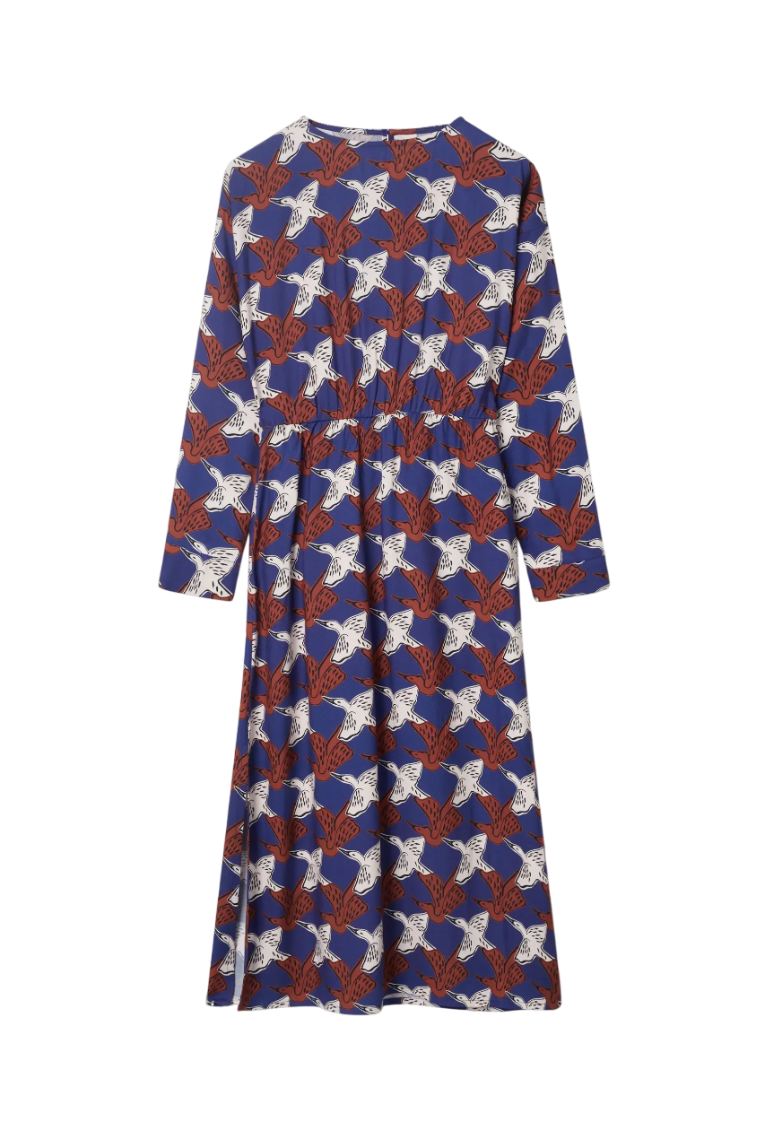 Vestido midi estampado de animales Garza
