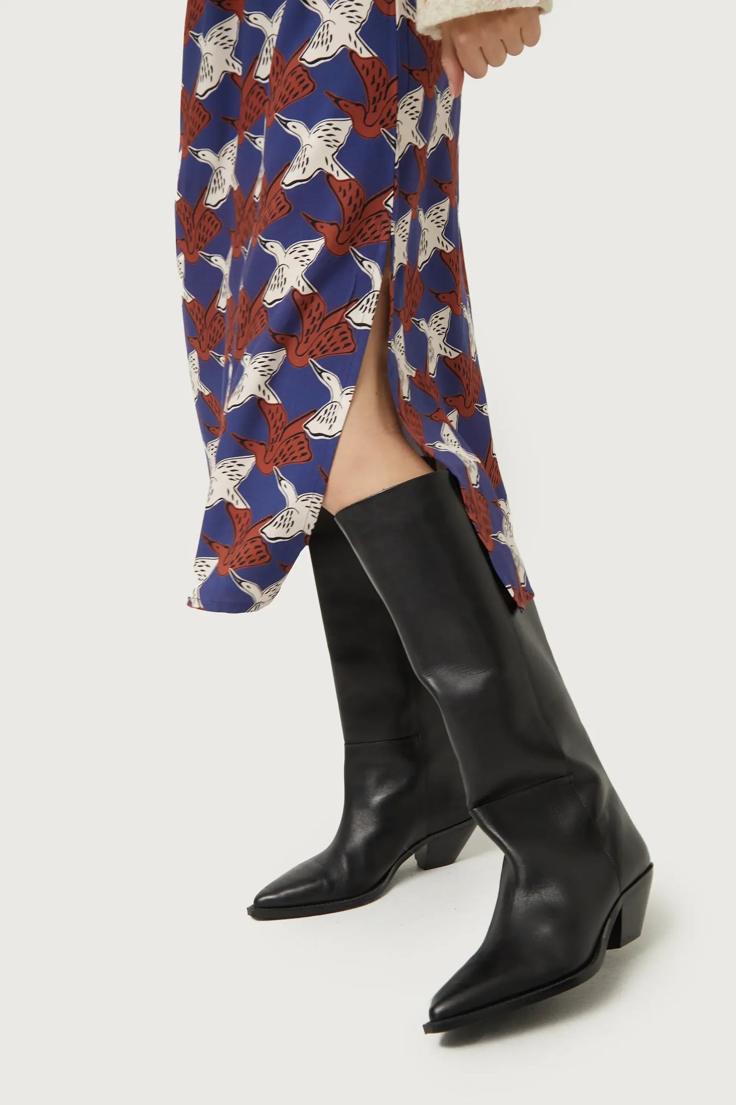 Vestido midi estampado de animales Garza