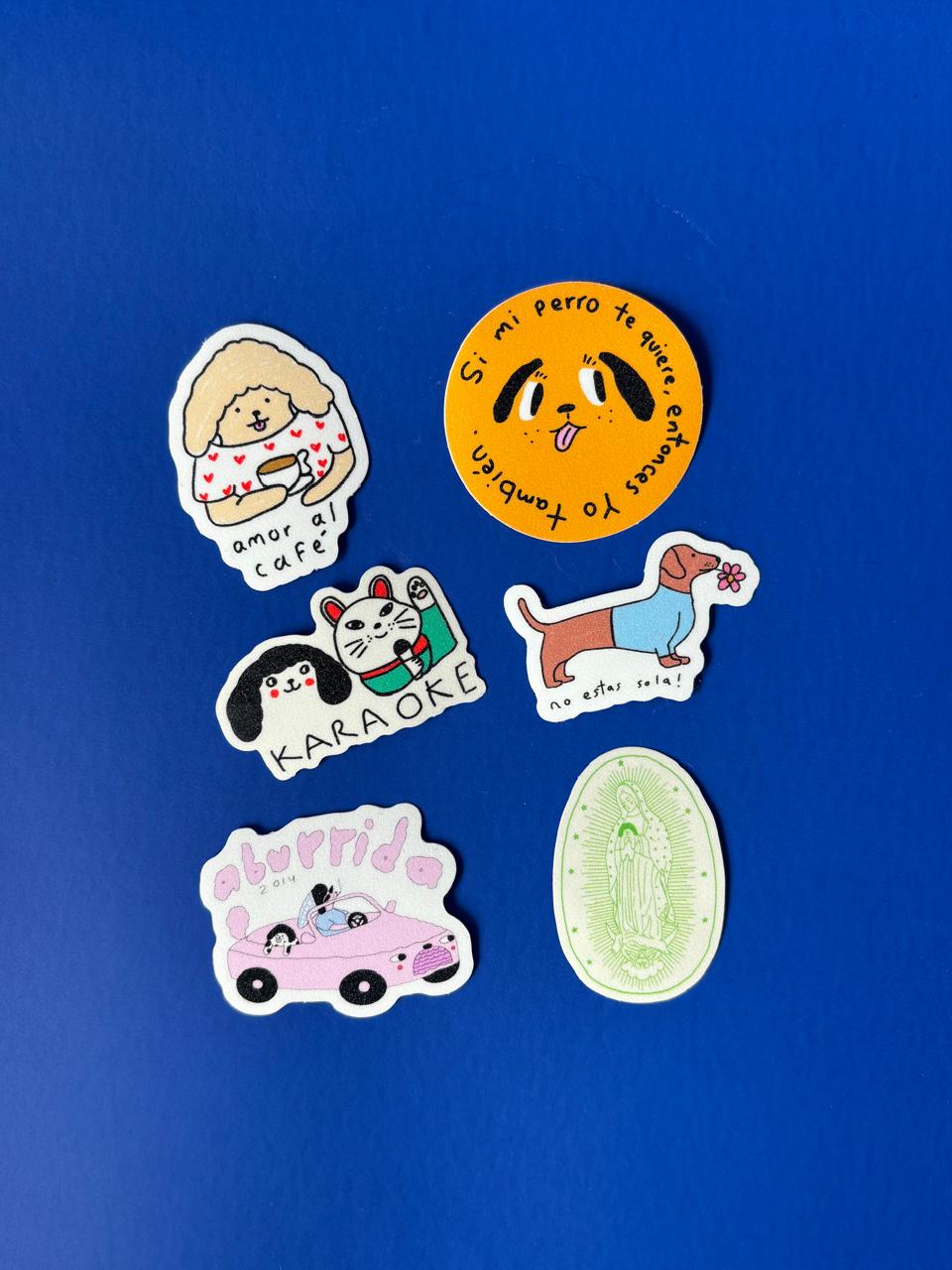 Paquete de stickers X Aburrida 2014