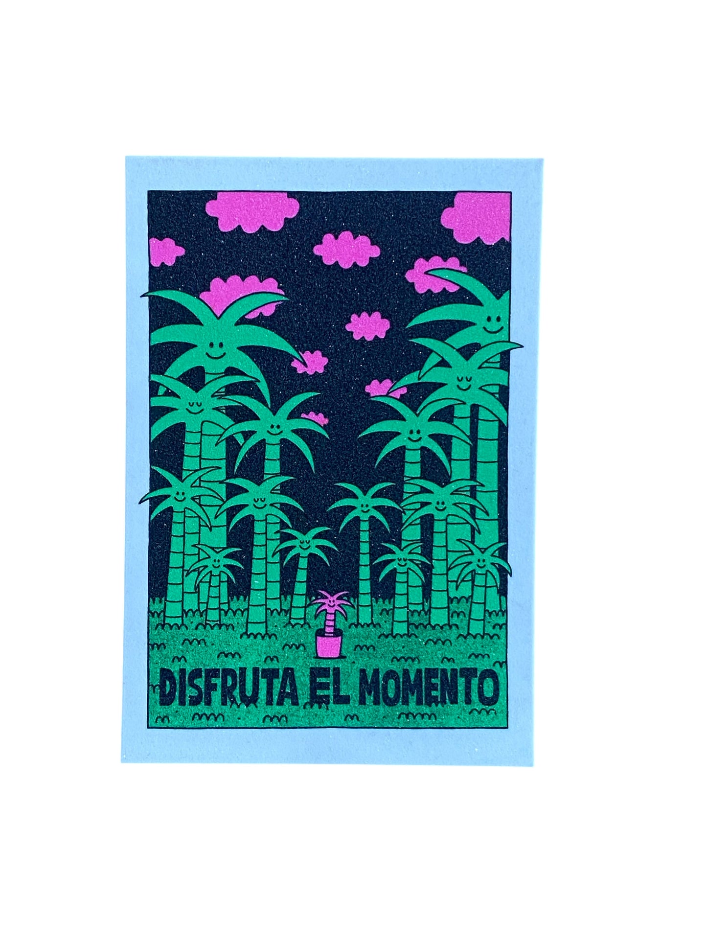 Postal con glitter