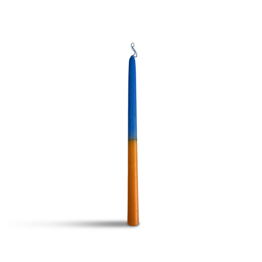Vela candil azul + naranja