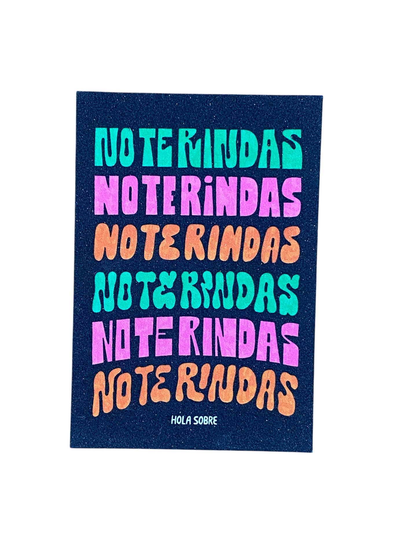 Postal con glitter
