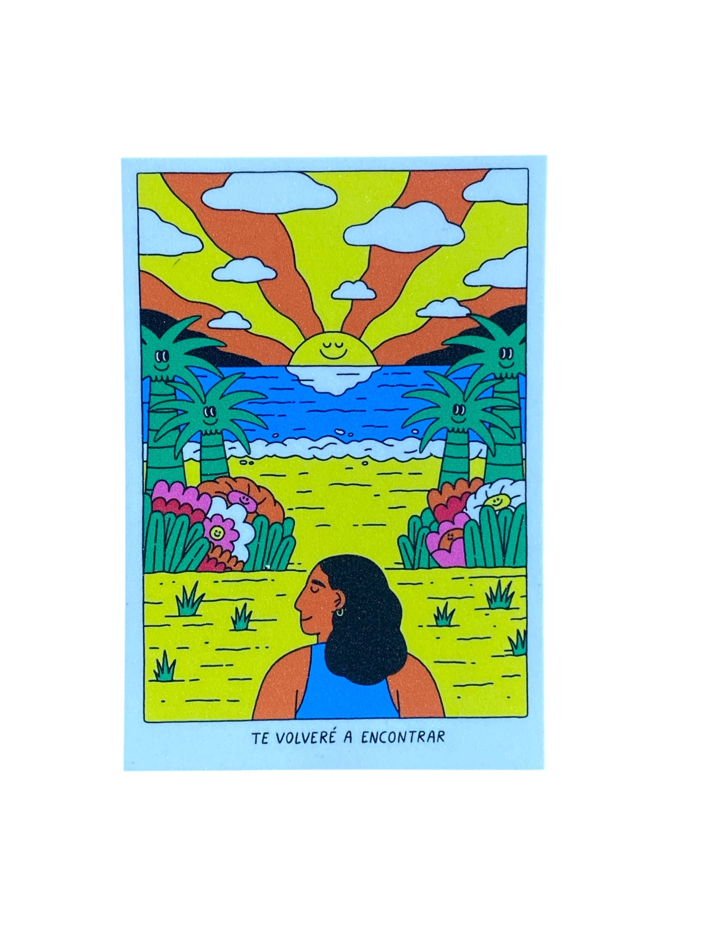 Postal con glitter