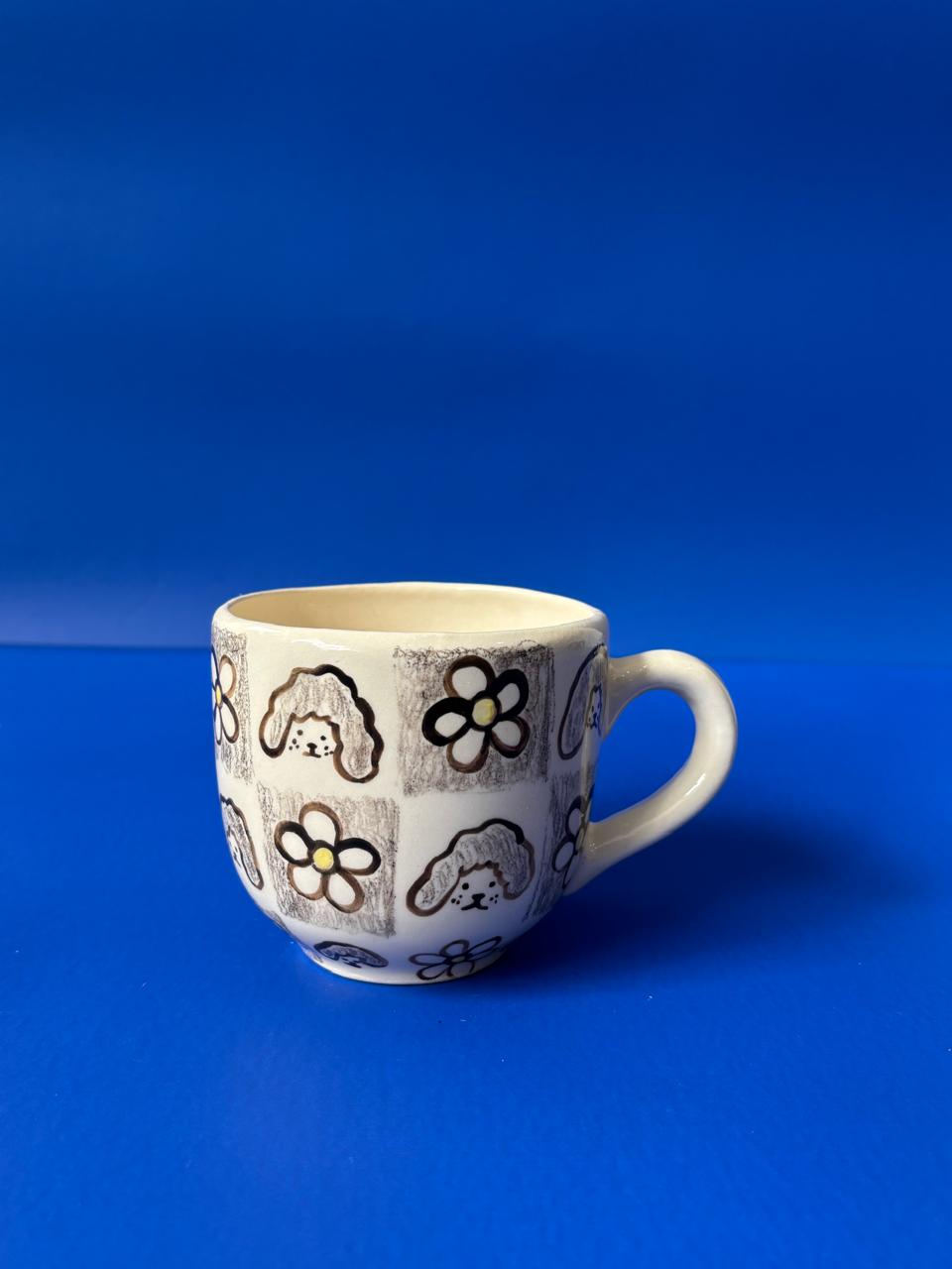 Taza "perritos y flores"  X Aburrida 2014