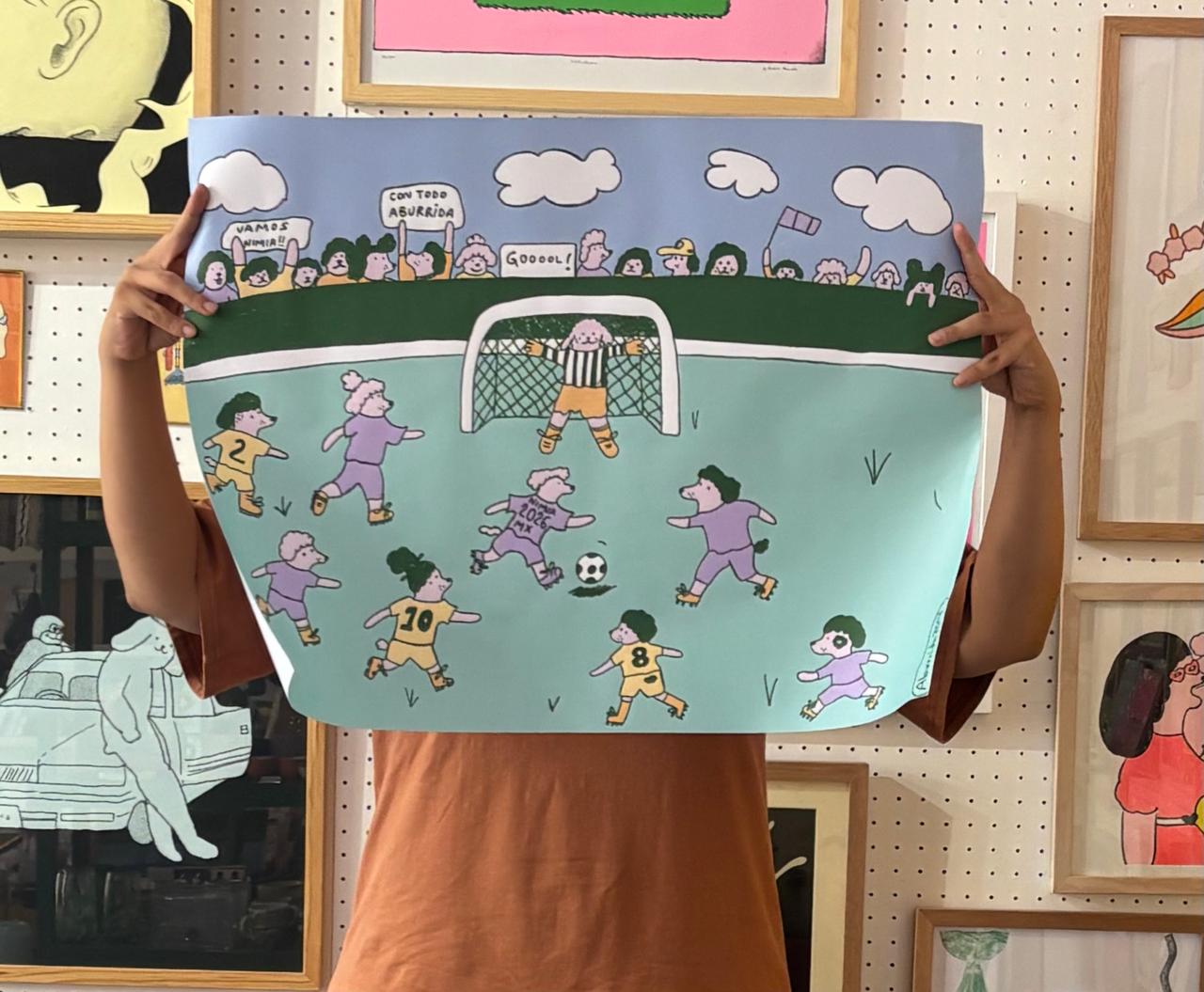 PÓSTER PERRITAS FUTBOLERAS X ABURRIDA 2014