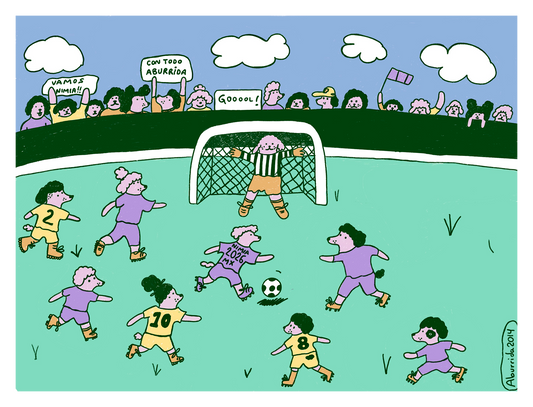 PRINT PERRITAS FUTBOLERAS X ABURRIDA 2014