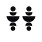 Concha - Aretes de metacrilato negro